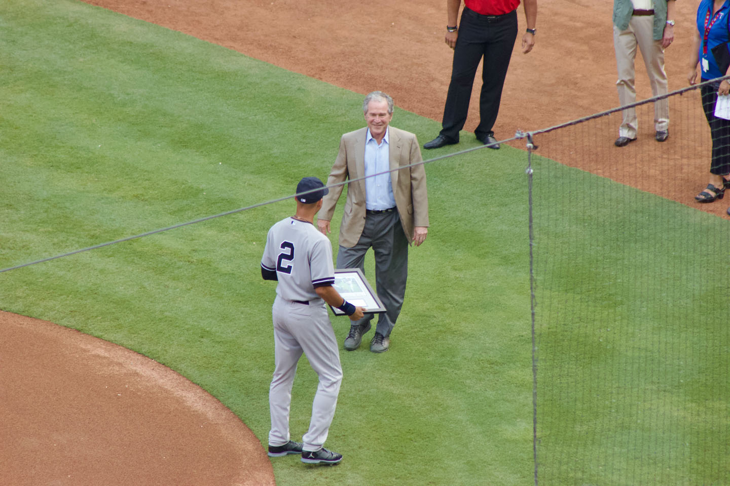 Bush Surprises Jeter at Globe Life Park